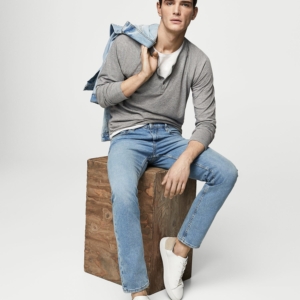Slim-fit light wash Jan jeans