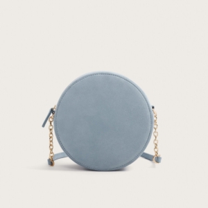 Round leather bag